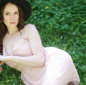 Floaty pale pink dress